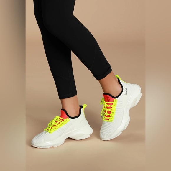 Steve Madden Mac White Multi Sneakers - Sz 7 - Picture 12 of 12